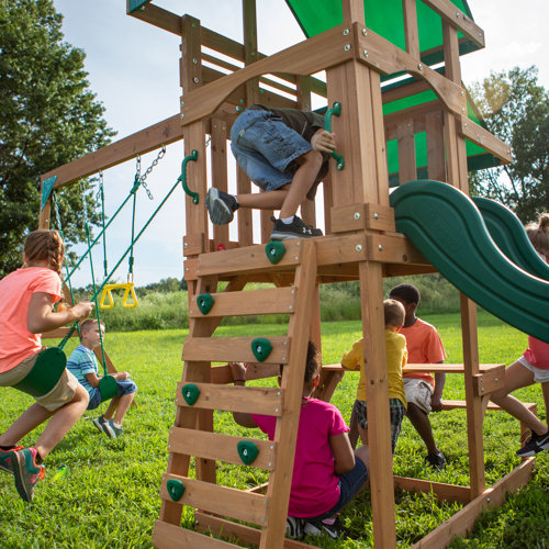 Backyard Discovery Belmont All Cedar Swing Set & Reviews Wayfair